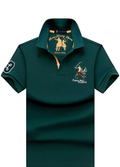 My Store Fashion Polo T Shirt Man Cotton Big Size Polo Shirt Men Casual Embroidery Lapel Button Shirt Short Sleeve High Quality Male Green